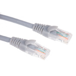 RS PRO Cat5e Male RJ45 to Male RJ45 Ethernet Cable, U/UTP, Grey LSZH Sheath, 1m