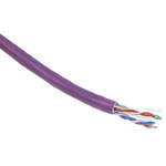 RS PRO Cat6 Ethernet Cable, U/UTP, Purple LSZH Sheath, 305m, Low Smoke Zero Halogen (LSZH)