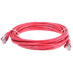 RS PRO Cat5e Male RJ45 to Male RJ45 Ethernet Cable, F/UTP, Red PVC Sheath, 3m