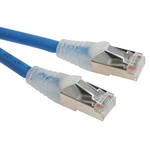 RS PRO Cat6 Male RJ45 to Male RJ45 Ethernet Cable, F/UTP, Blue LSZH Sheath, 3m