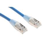 RS PRO Cat5e Male RJ45 to Male RJ45 Ethernet Cable, F/UTP, Blue PVC Sheath, 1m