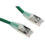 RS PRO Cat5e Male RJ45 to Male RJ45 Ethernet Cable, F/UTP, Green PVC Sheath, 2m