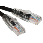 RS PRO Cat5e Male RJ45 to Male RJ45 Ethernet Cable, U/UTP, Black PVC Sheath, 2m