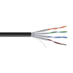RS PRO Cat7 Ethernet Cable, U/FTP, Black PVC Sheath, 100m