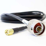 Siretta ASM Series Male N Type to Male SMA Coaxial Cable, 20m, LLC200A Coaxial, Terminated