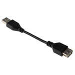 RS PRO Male USB A to Female USB A USB Cable, 120mm, USB 2.0