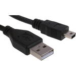 RS PRO Male USB A to Male Mini USB B USB Cable, 0.5m, USB 2.0