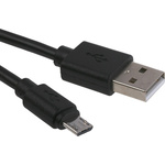 RS PRO Male USB A to Male Micro USB B USB Cable, 1m, USB 2.0