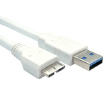 RS PRO Male USB A to Male Micro USB B USB Cable, 0.8m, USB 3.0