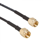 Amphenol RF Male SMA to Male SMA Coaxial Cable, RG174 Coaxial, Terminated