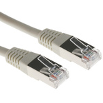 RS PRO Cat5 Male RJ45 to Male RJ45 Ethernet Cable, F/UTP, Grey PVC Sheath, 1m