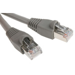 RS PRO Cat5e Male RJ45 to Male RJ45 Ethernet Cable, U/FTP, Grey, 2m