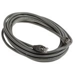 RS PRO Cat5e Male RJ45 to Male RJ45 Ethernet Cable, U/FTP, Grey, 5m