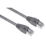 RS PRO Cat5e Male RJ45 to Male RJ45 Ethernet Cable, U/FTP, Grey, 10m