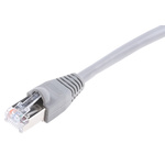 RS PRO Cat5e Male RJ45 to Male RJ45 Ethernet Cable, U/FTP, Grey, 5m