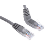RS PRO Cat5e Male RJ45 to Male RJ45 Ethernet Cable, U/UTP, Grey PVC Sheath, 2m