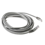 RS PRO Cat5e Male RJ45 to Male RJ45 Ethernet Cable, U/UTP, Grey PVC Sheath, 5m