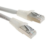RS PRO Cat6a Male RJ45 to Male RJ45 Ethernet Cable, S/FTP, Grey LSZH Sheath, 3m