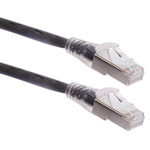 RS PRO Cat6a Male RJ45 to Male RJ45 Ethernet Cable, S/FTP, Black LSZH Sheath, 2m