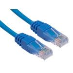 RS PRO Cat5e Male RJ45 to Male RJ45 Ethernet Cable, U/UTP, Blue LSZH Sheath, 15m