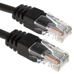 RS PRO Cat5e Male RJ45 to Male RJ45 Ethernet Cable, U/UTP, Black LSZH Sheath, 25m