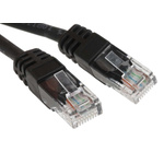 RS PRO Cat5e Male RJ45 to Male RJ45 Ethernet Cable, U/UTP, Black LSZH Sheath, 30m