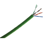 RS PRO Cat5 Ethernet Cable, U/UTP, Green PVC Sheath, 50m