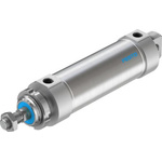Festo Pneumatic Roundline Cylinder - 196055, 63mm Bore, 125mm Stroke, DSNU Series, Double Acting