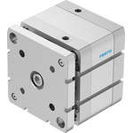 Festo Pneumatic Compact Cylinder - ADNGF-100-20, 100mm Bore, 20mm Stroke, ADNGF Series, Double Acting