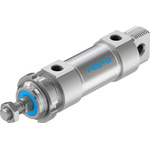 Festo Pneumatic Roundline Cylinder - 196030, 40mm Bore, 25mm Stroke, DSNU Series, Double Acting