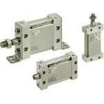 SMC Pneumatic Cylinder - 32mm Bore, 100mm Stroke, MU Series, Double Acting