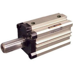 SMC Pneumatic Compact Cylinder - 20mm Bore, 15mm Stroke, CQS Series, Double Acting