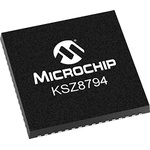 Microchip KSZ8794CNXIC, Ethernet Switch IC, 10/100Mbps, 3.3 V, 64-Pin QFN