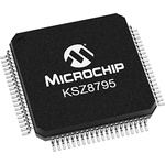 Microchip KSZ8795CLXIC, Ethernet Switch IC, 10/100Mbps, 3.3 V, 80-Pin LQFP