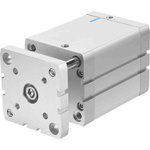 Festo Pneumatic Compact Cylinder - 554280, 80mm Bore, 25mm Stroke, ADNGF Series, Double Acting