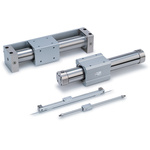SMC Double Acting Rodless Pneumatic Cylinder 100mm Stroke, 15mm Bore