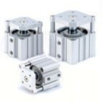 Compact guide rod cylinder, double acting, non magnetic, 40mm bore, 25mm stroke