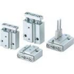 Miniature guide rod cylinder, double acting, magnetic, 6mm bore, 5mm stroke, slide bearing