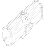 Festo DAPS Series 8.4 bar Single Action Rotary Actuator, 90° Rotary Angle