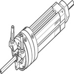 Festo DSL Series 8 bar Double Action Pneumatic Rotary Actuator, 246° Rotary Angle, 25mm Bore