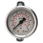 RS PRO Analogue Pressure Gauge 10bar Back Entry, UKAS, 0bar min.