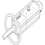 Festo DAPS Series 8.4 bar Single Action Rotary Actuator, 90° Rotary Angle