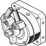 Festo DSM Series 10 bar Double Action Pneumatic Rotary Actuator, 240° Rotary Angle, 63mm Bore