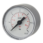RS PRO Analogue Pressure Gauge 6bar Back Entry, 0bar min.