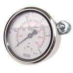 WIKA G 1/4 Analogue Pressure Gauge 25bar Back Entry, 9314196, 0bar min.