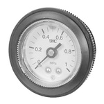 SMC Analogue Pressure Gauge 1MPa Back Entry, G46-10-01, UKAS, 0MPa min.