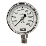 WIKA Analogue Pressure Gauge 3000psi Bottom Entry, 9831988, RS Calibration