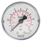 WIKA Analogue Pressure Gauge 10bar Back Entry, 8587699, RS Calibration, 0bar min.