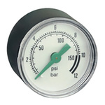 EMERSON – ASCO Analogue Pressure Gauge 10bar Back Entry, 34300014, RS Calibration, 0psi min.