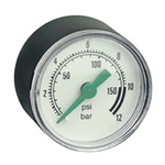 EMERSON – ASCO Analogue Pressure Gauge 12bar Back Entry, 34200062, UKAS, 0bar min.